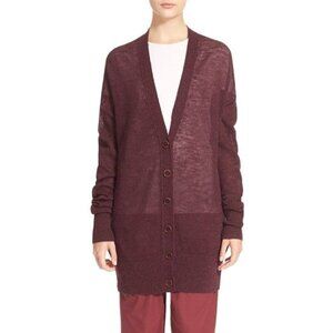 SzS Acne Studios Rhoda Alpaca Unisex Long Aubergine Cardigan – NWOT Oversized